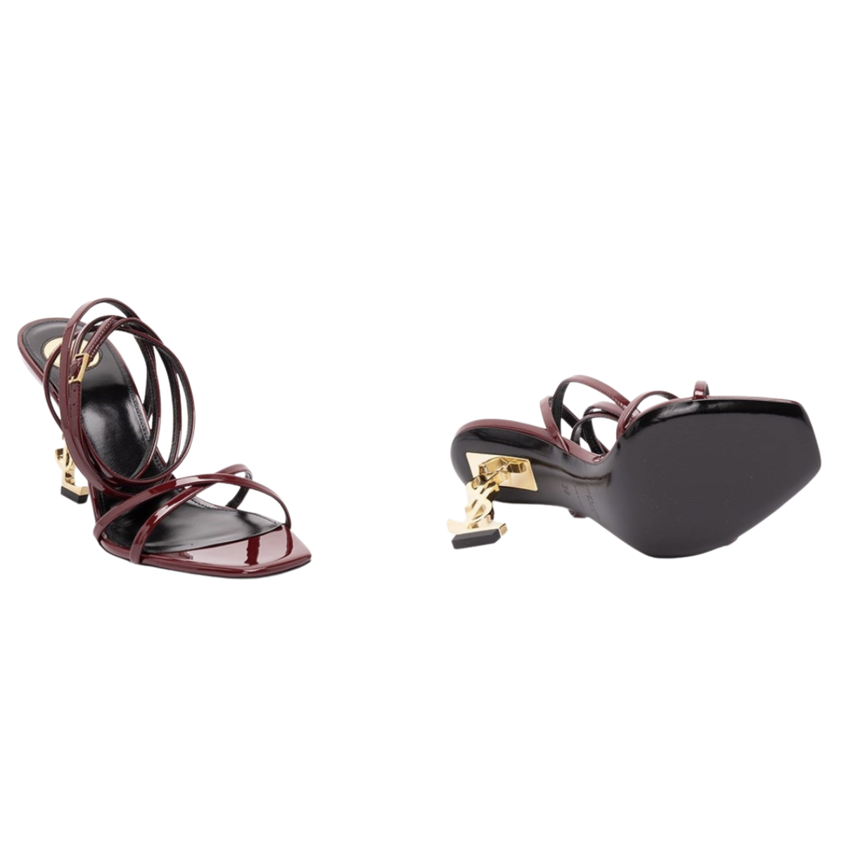 Saint Laurent OPYUM sandals in patent leather