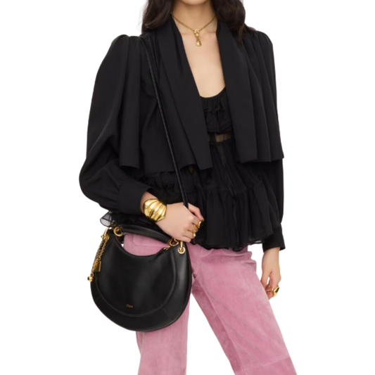 Chloé Small Banana Zipped Hobo in Soft Leather