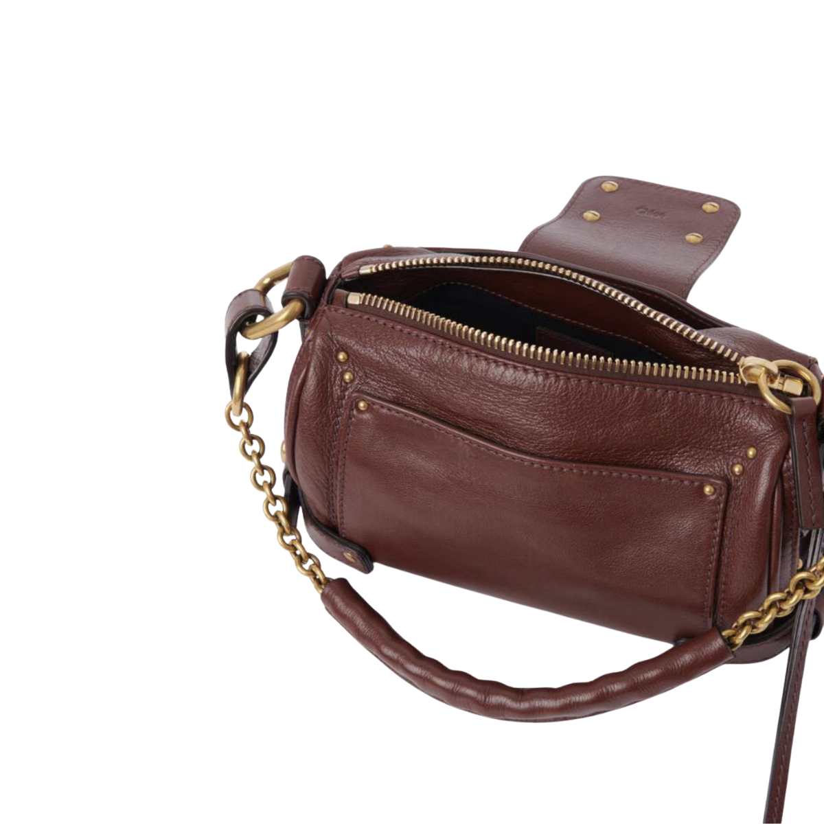 Chloé Small Paddington Chain Bag in Grained Leather