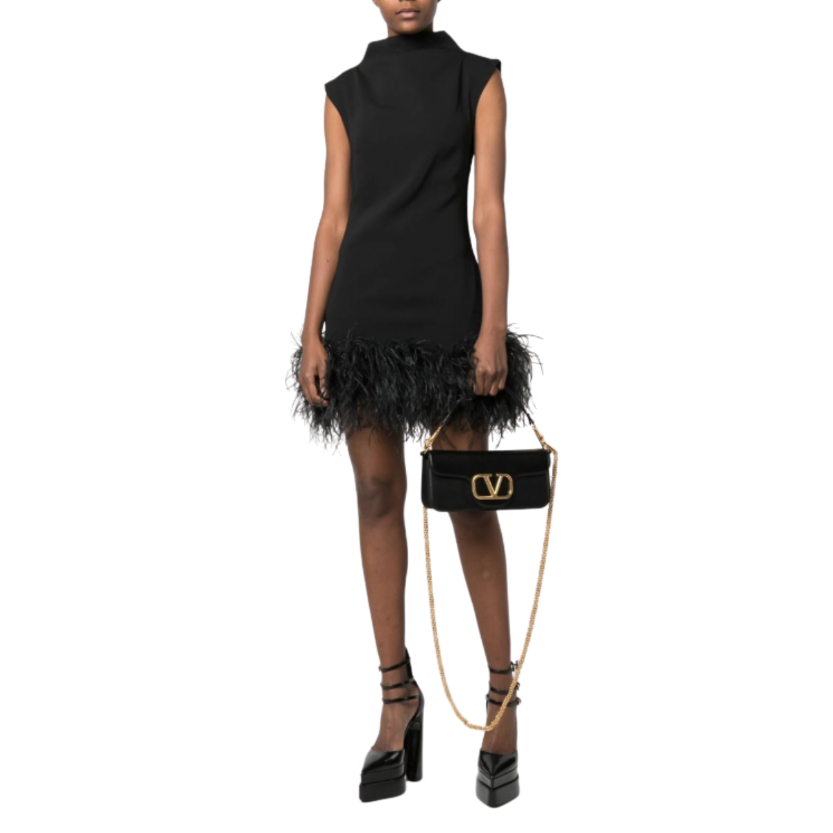 Valentino Garavani Locò Calfskin Shoulder Bag