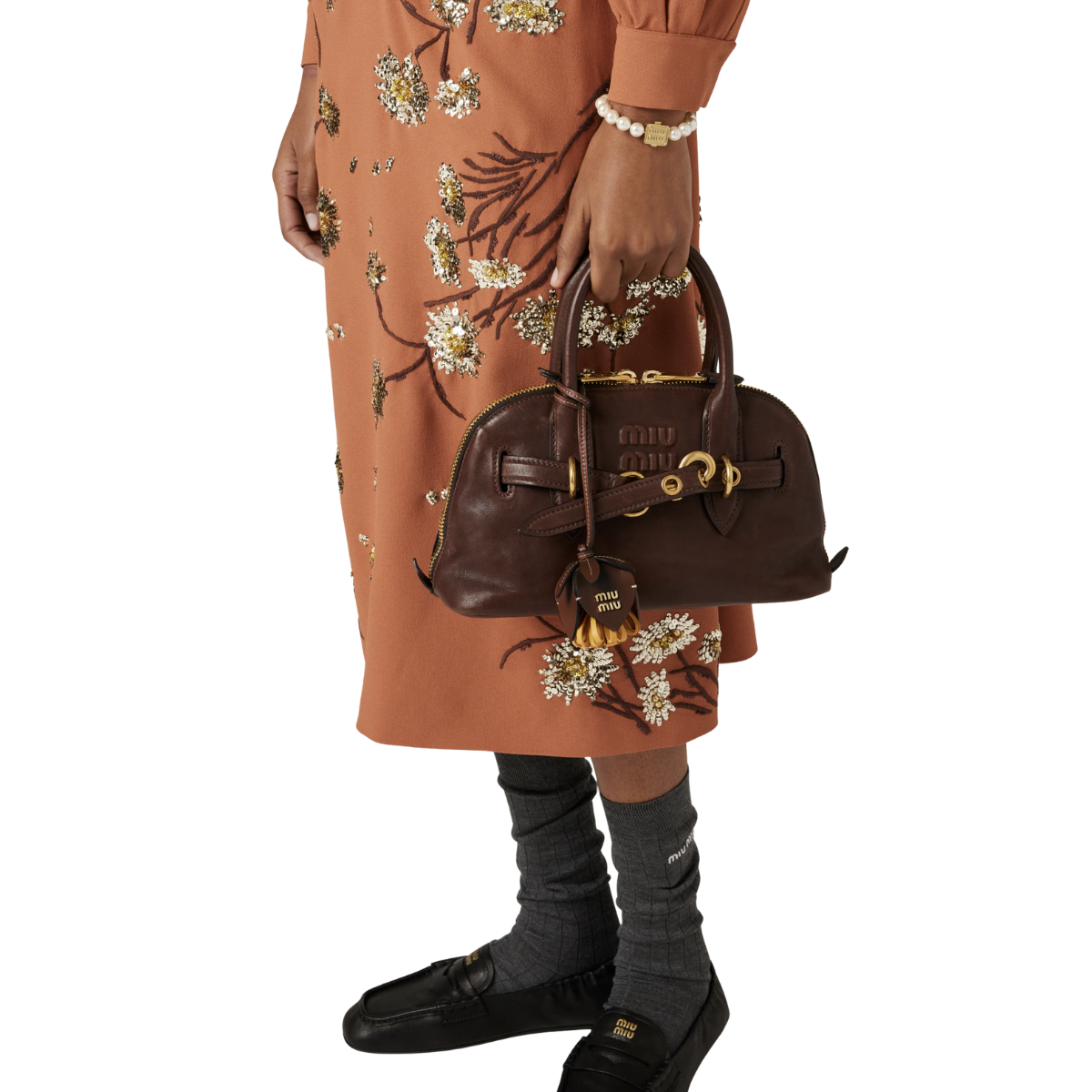 Miu Miu Small Aventure Nappa Leather Top-handle Bag