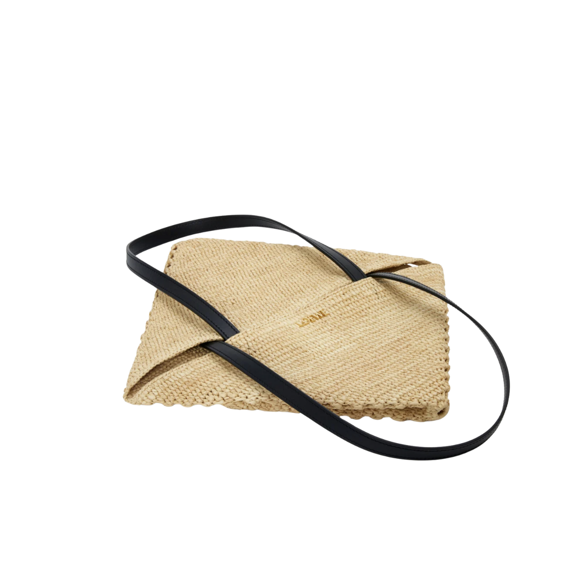 Loewe Medium Puzzle Fold Tote in Raffia
