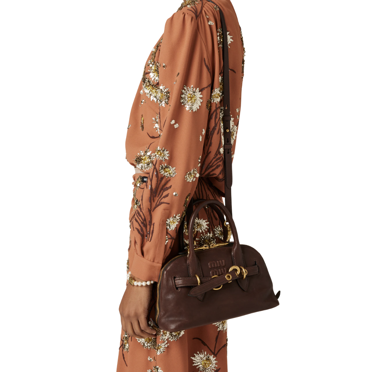 Miu Miu Small Aventure Nappa Leather Top-handle Bag