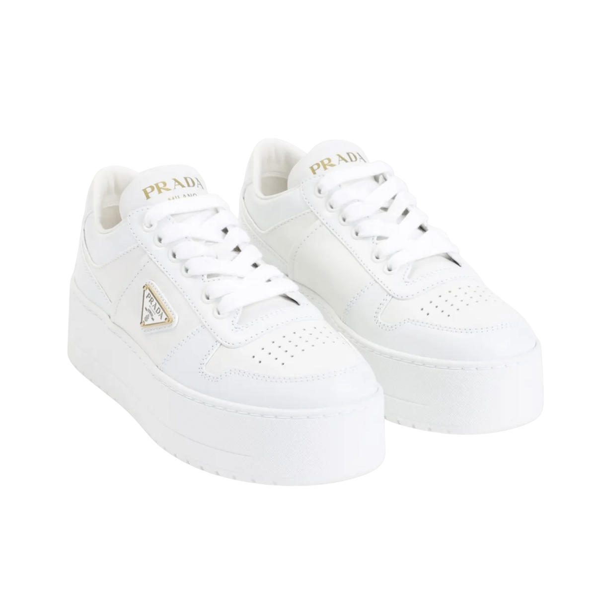 Prada Downtown Bold Leather Sneakers