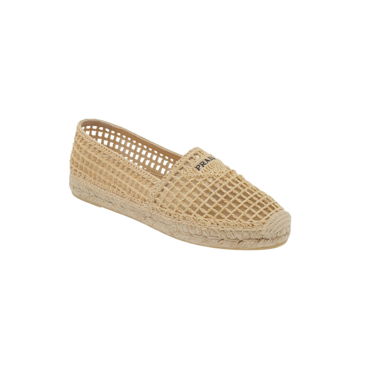 Prada Raffia Logo Espadrilles