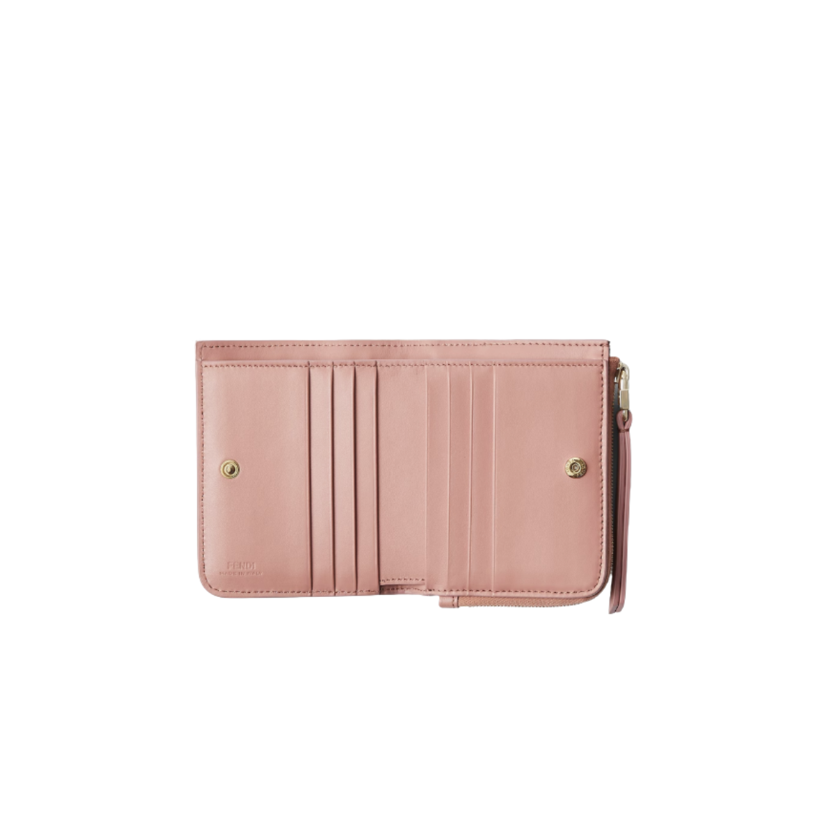 Fendi Slim Baguette Wallet Pink Nappa Leather Wallet with FF Motif