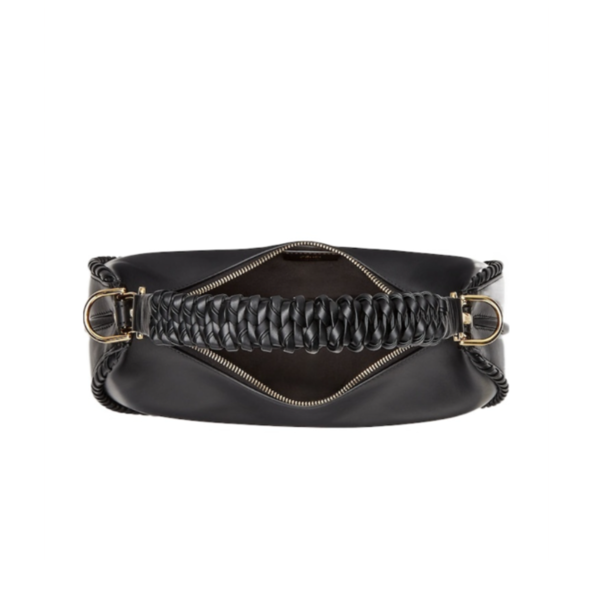 Fendi Fendigraphy Small Shoulder Bag in Black Calfskin