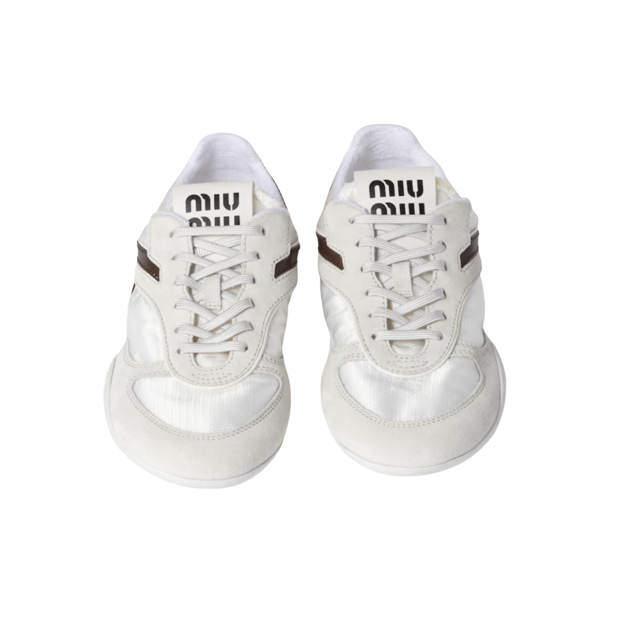 Miu Miu Gymnasium Technical Fabric and Suede Sneakers