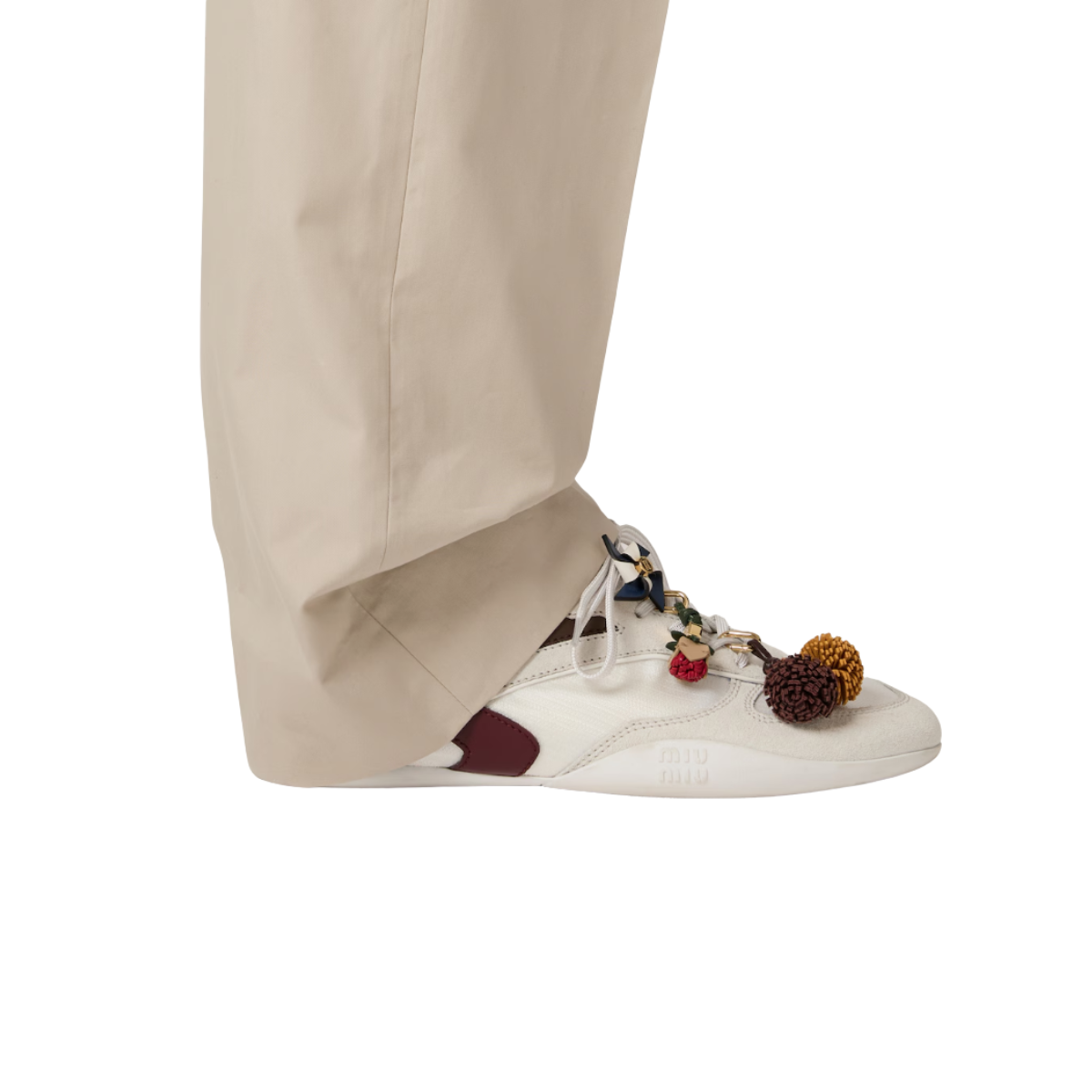 Miu Miu Gymnasium Technical Fabric and Suede Sneakers