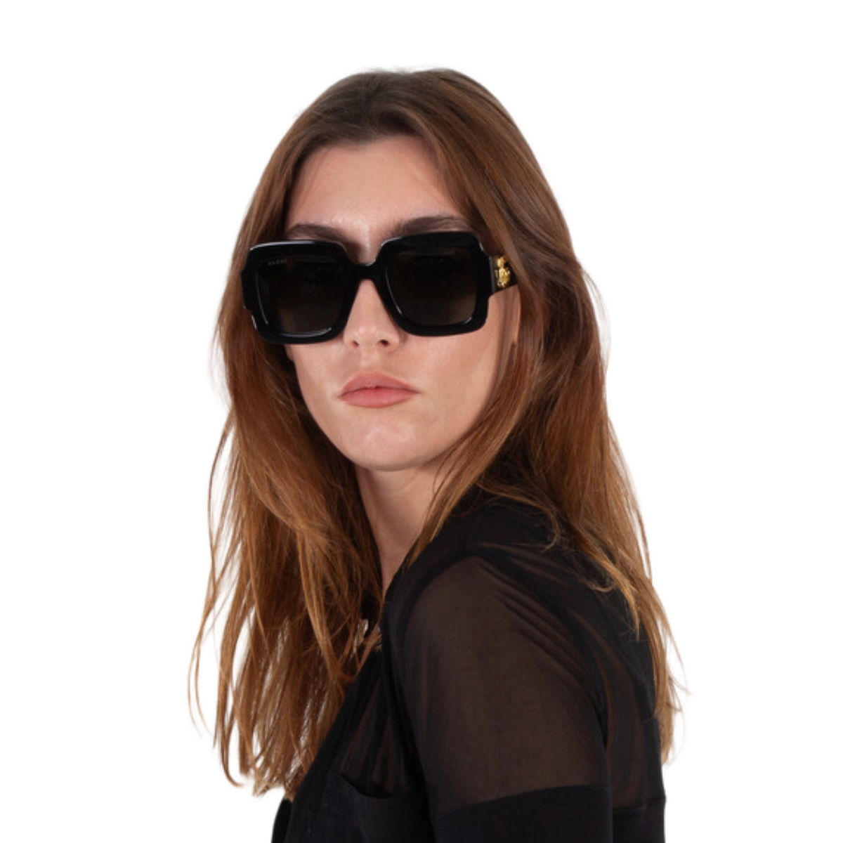 Gucci Square Frame Double G Sunglasses