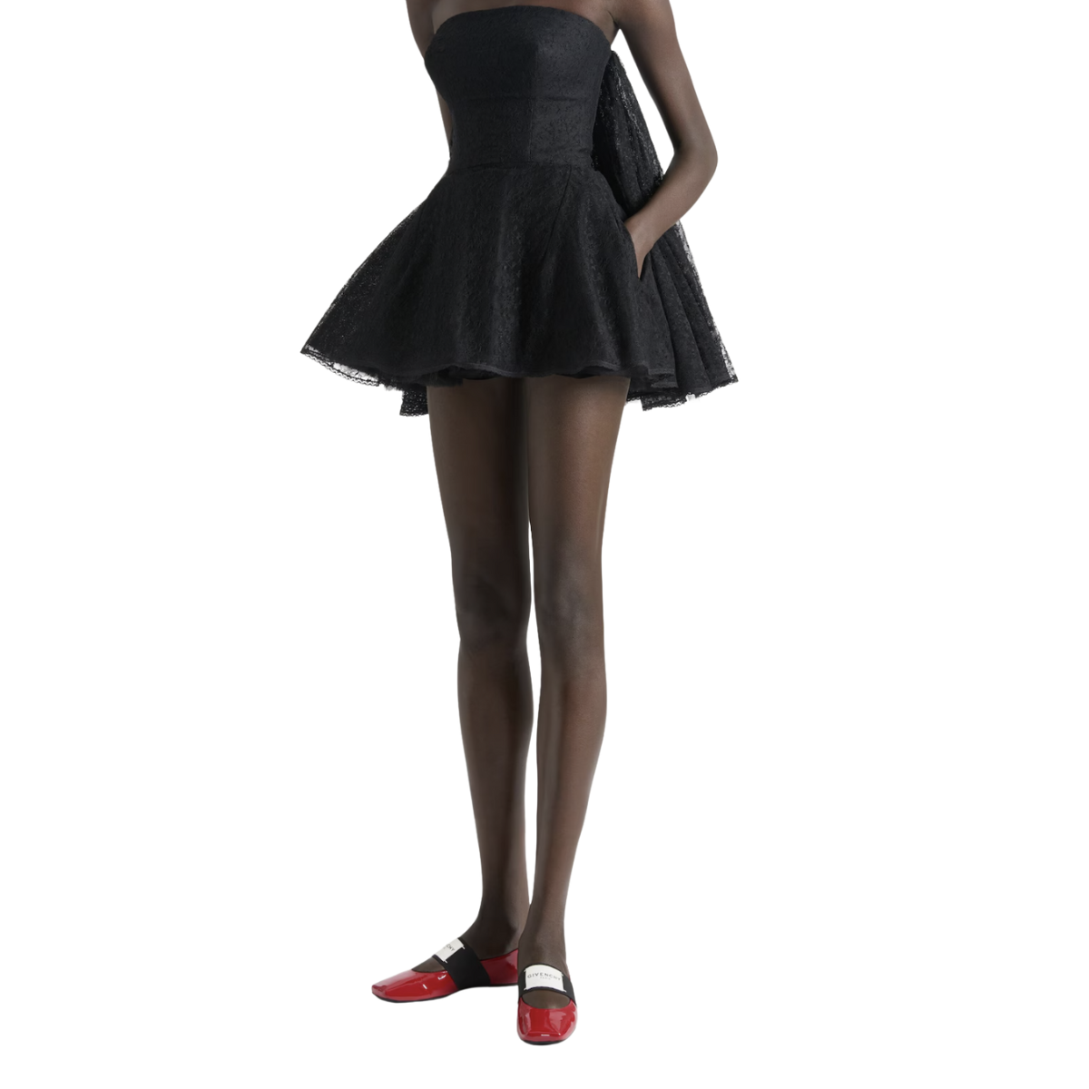 Givenchy Sliced Square Ballerinas in Patent Leather