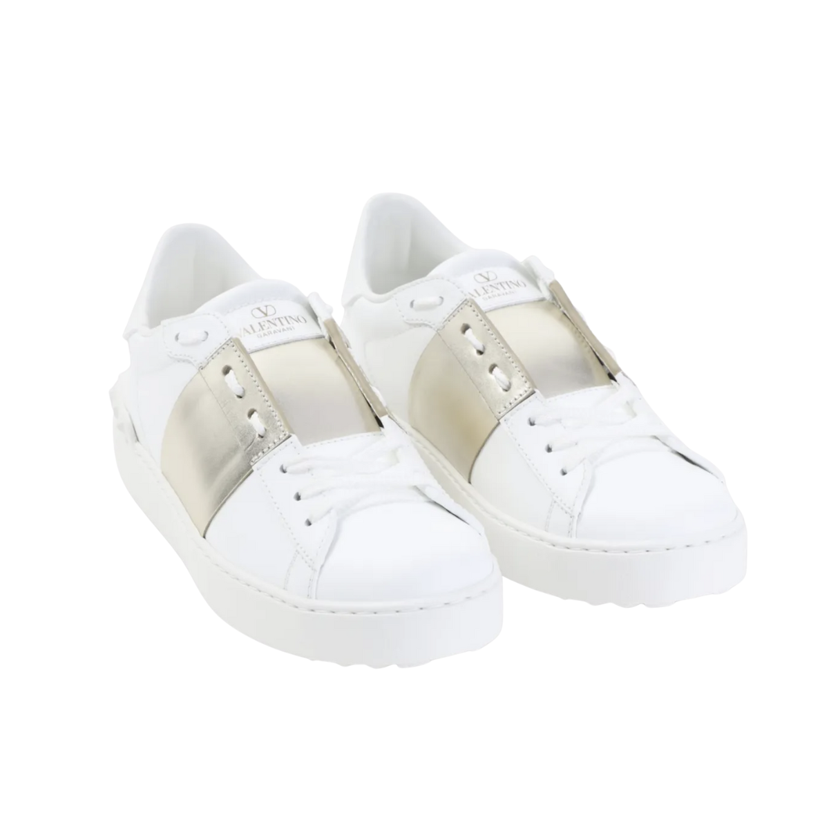 Valentino Rockstud Untitled Sneaker In Calfskin Leather With Tonal Studs