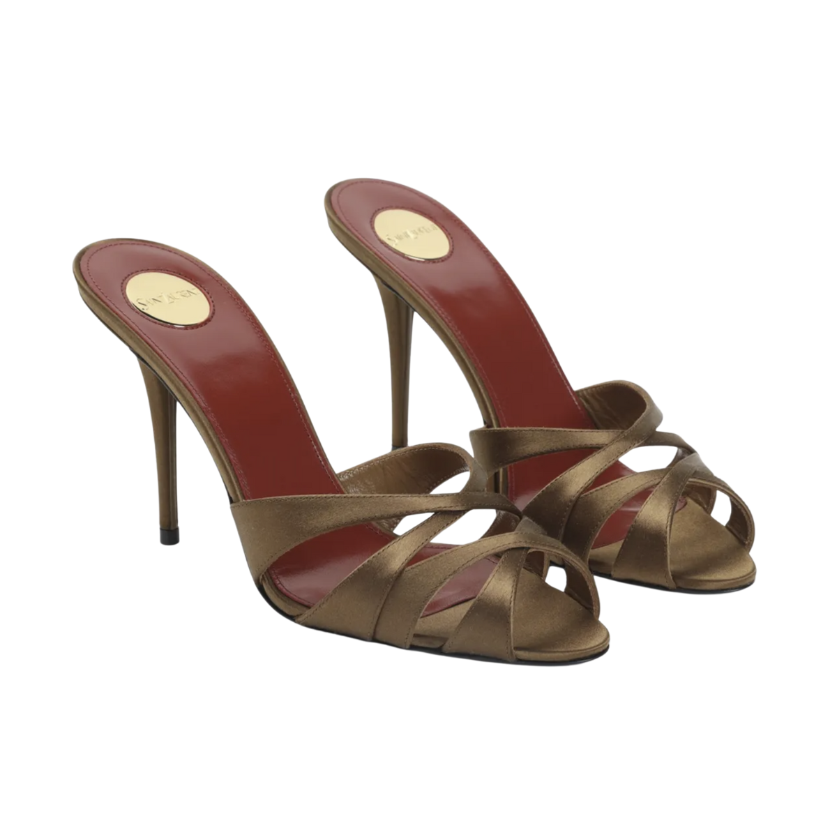 Saint Laurent CHANDELLE Mules in Satin Crepe