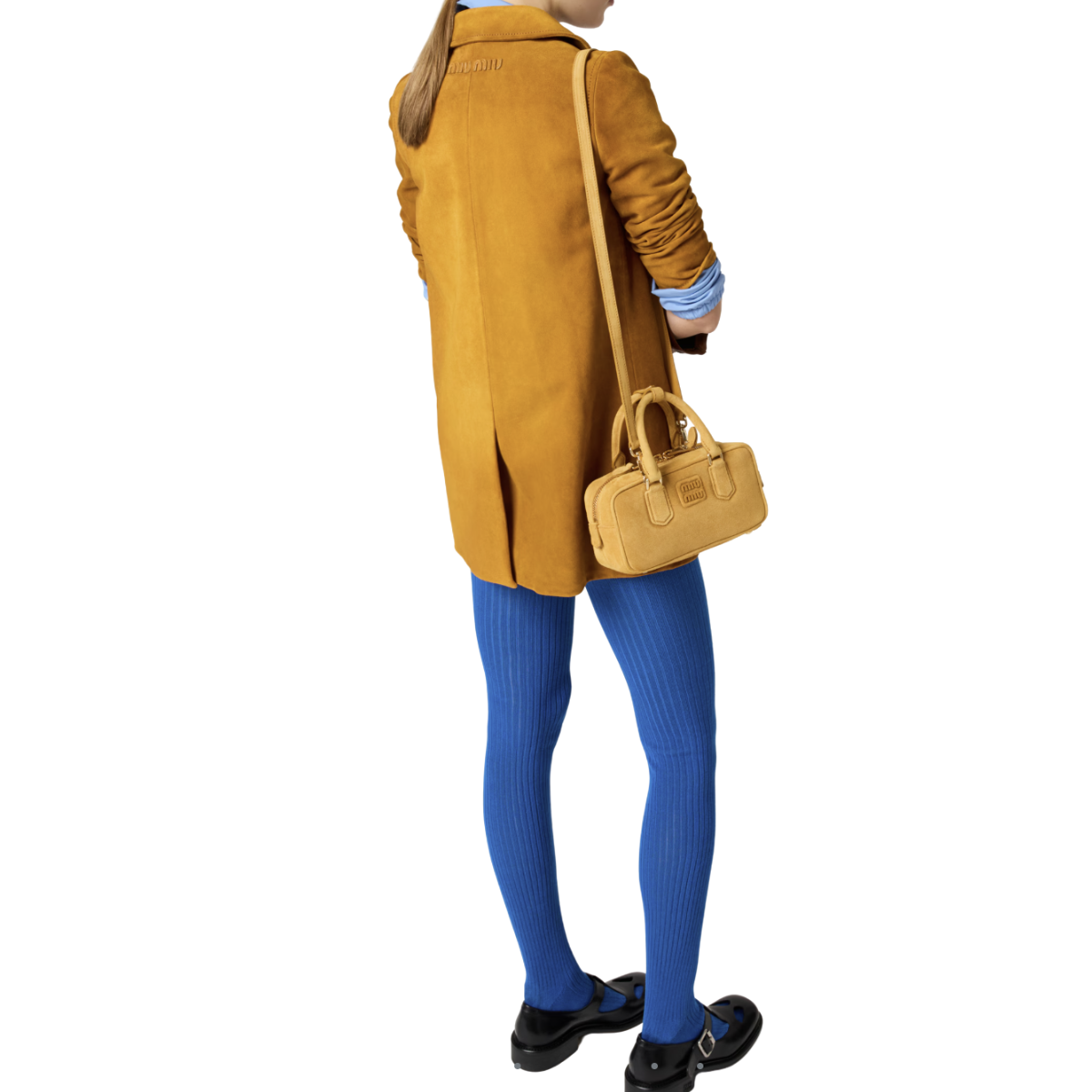 Miu Miu Arcadie Padded Suede Top-handle Bag