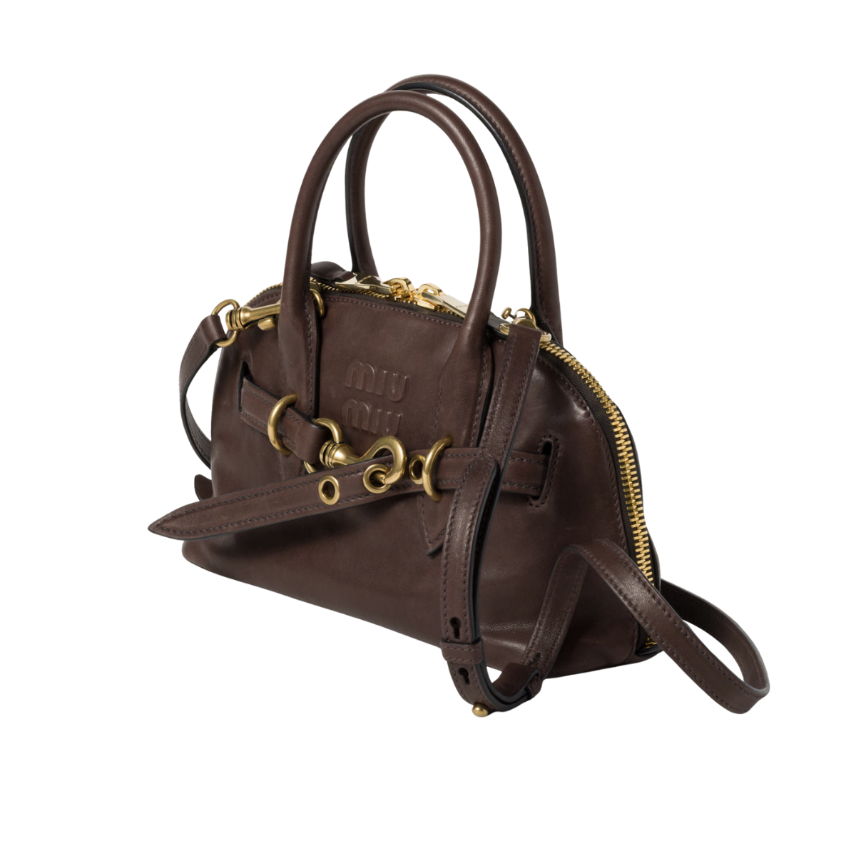 Miu Miu Small Aventure Nappa Leather Top-handle Bag
