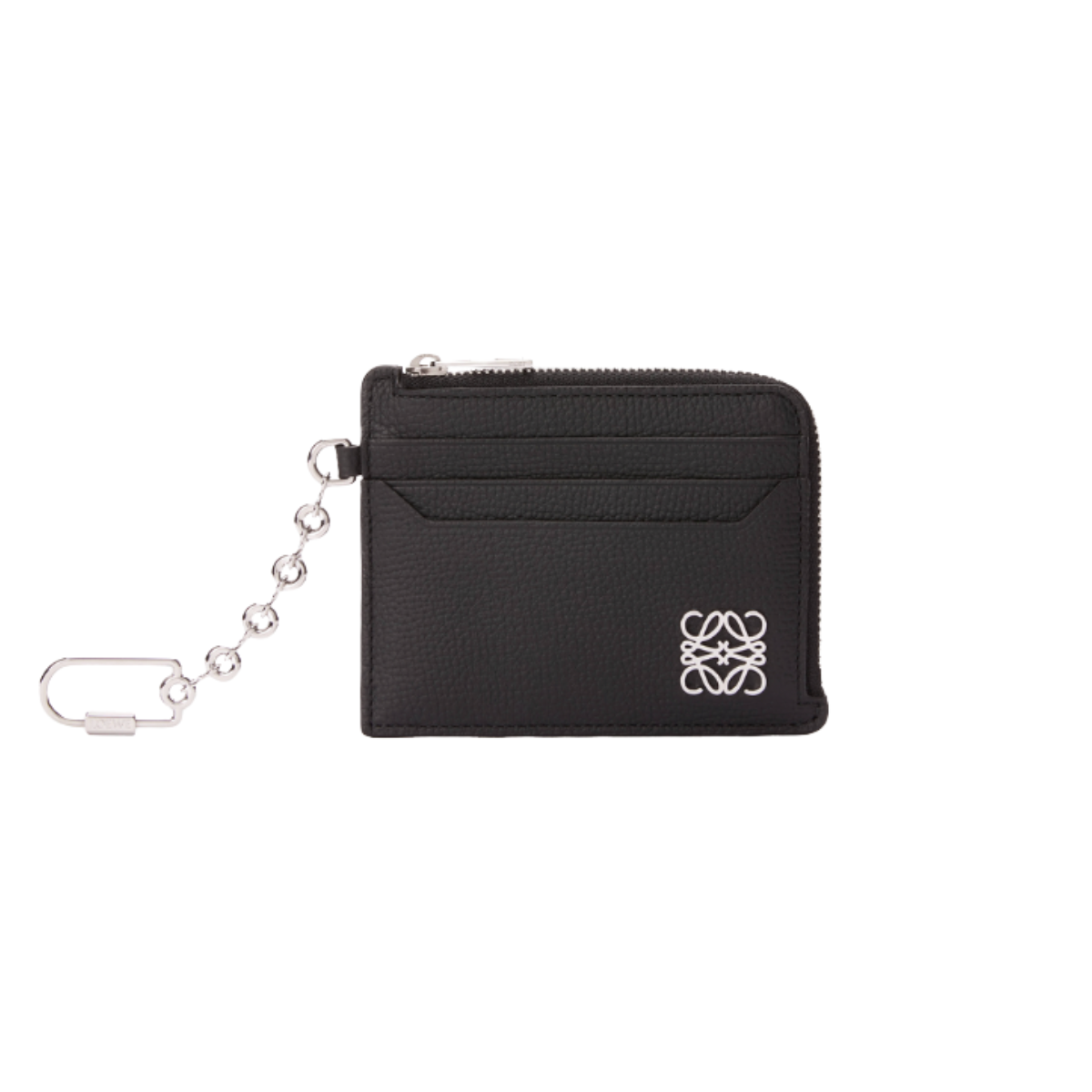 Loewe Anagram Square Coin Cardholder in Pebble Grained Calfskin
