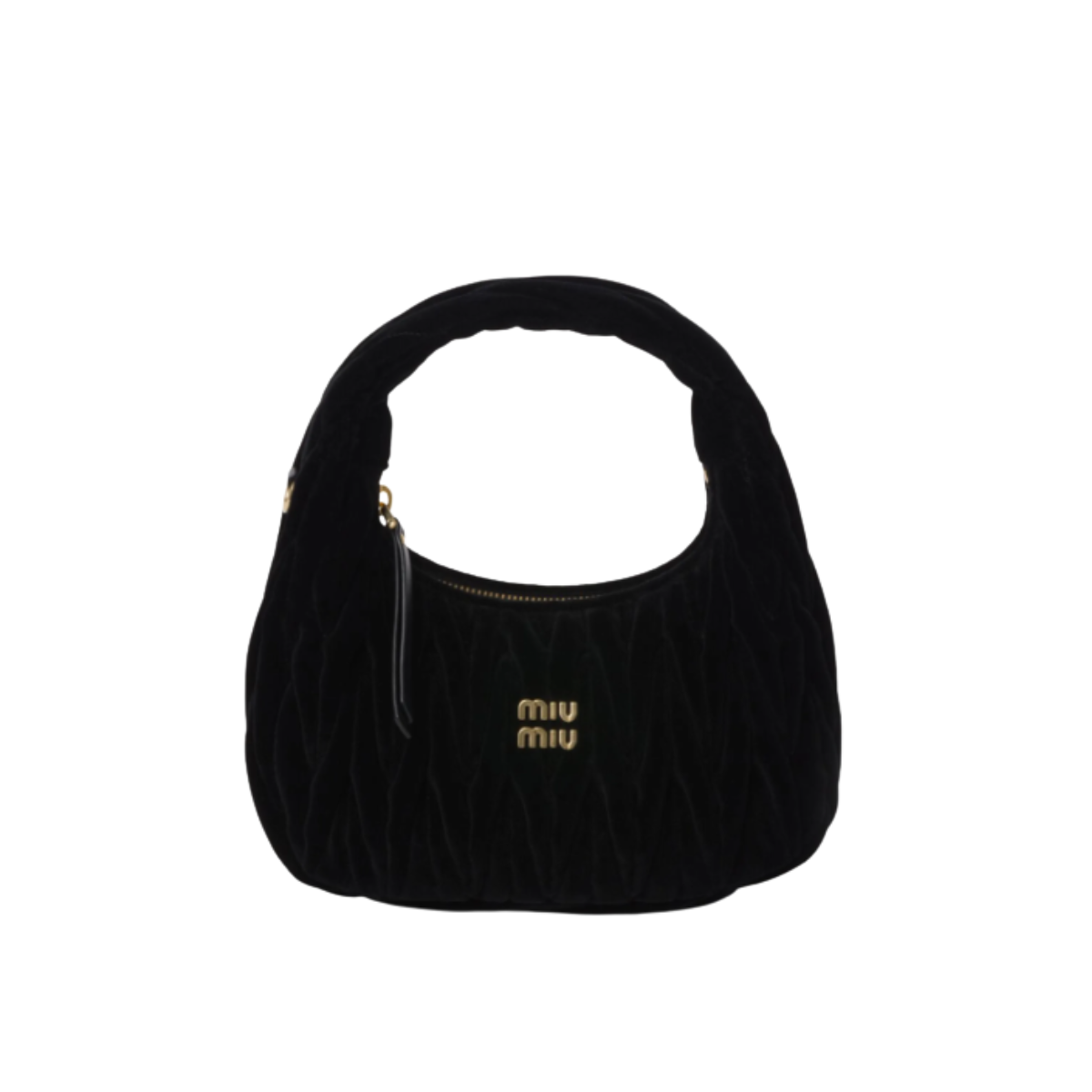 Miu Miu Wander matelassé velvet shoulder bag