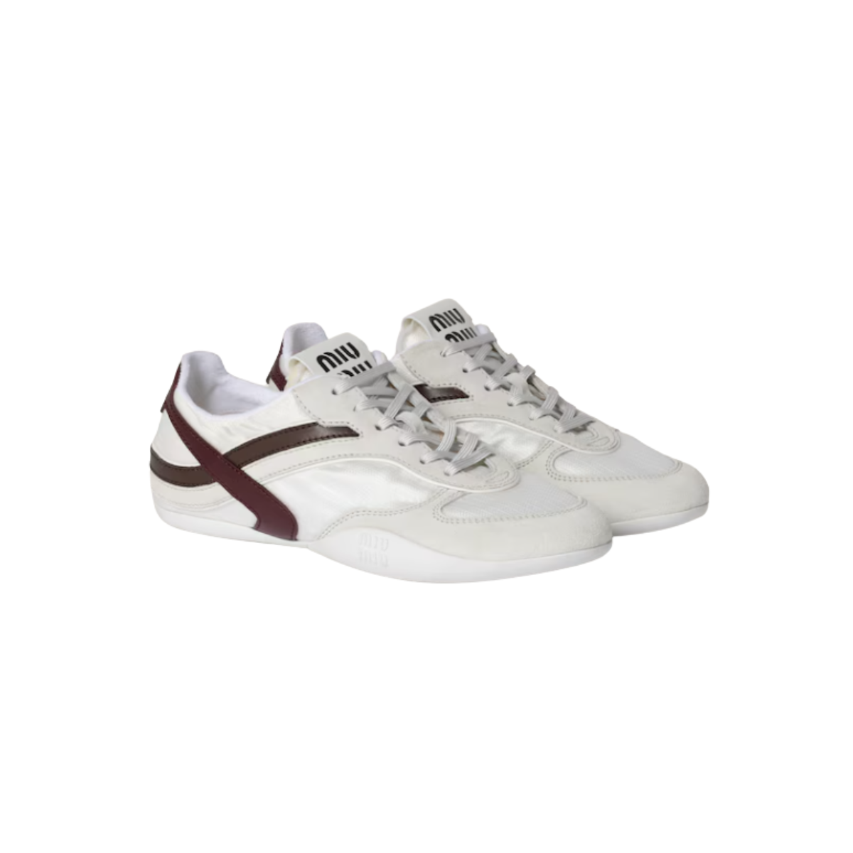 Miu Miu Gymnasium Technical Fabric and Suede Sneakers