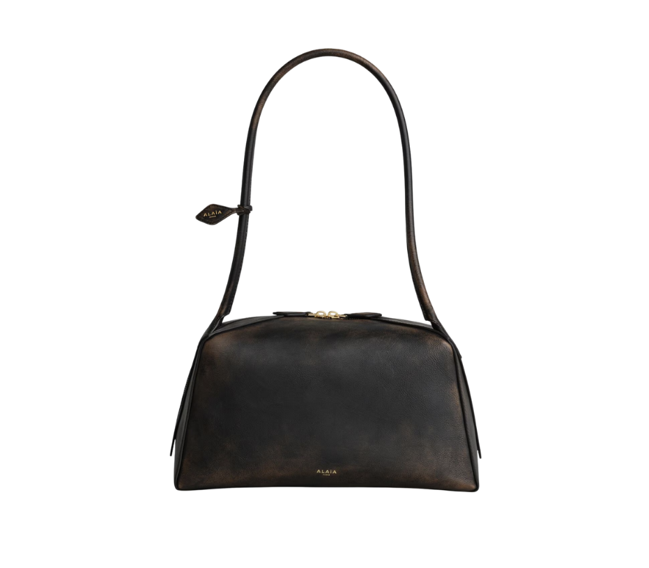 Alaia LE BOULEDOGUE BAG IN AGED LEATHER