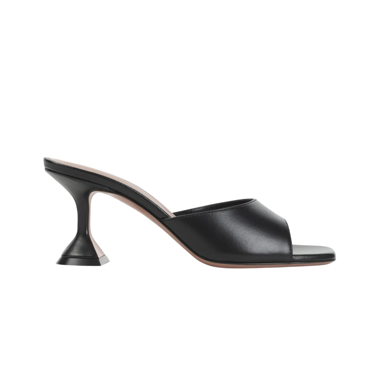 Amina Muaddi Lupita Slipper 70 Black Nappa