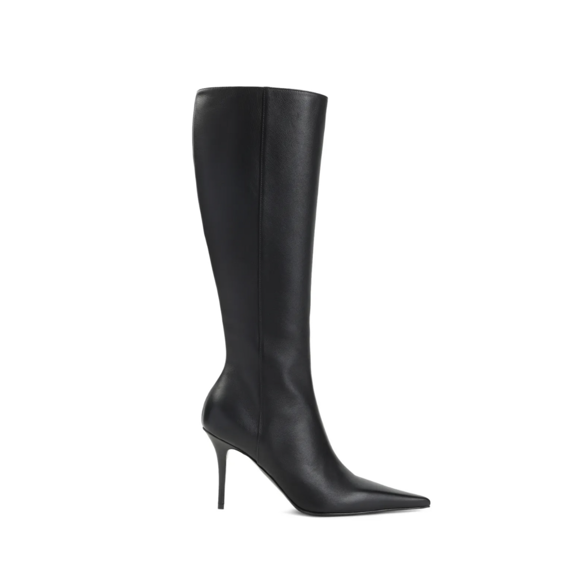 Amina Muaddi Pointed-toe Side-zip Leather Boots