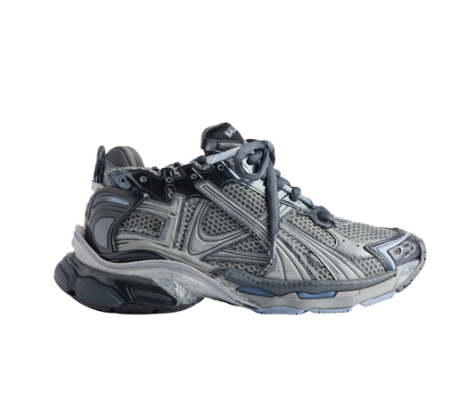 Balenciaga Men's Runner Sneaker in Grey/navy/light Blue