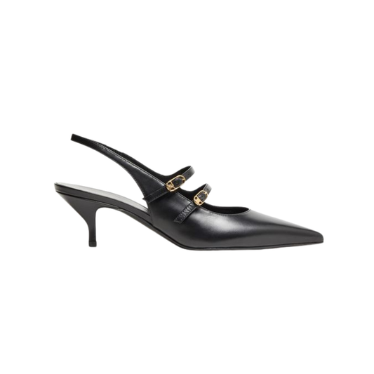 CELINE Judy Double Strap Mary Jane Slingback in Calfskin