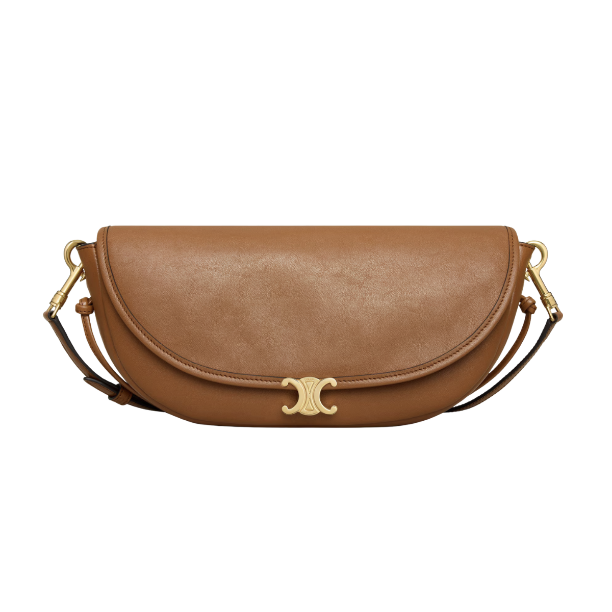 Celine Soft Triomphe Little Halfmoon in Shiny Lambskin