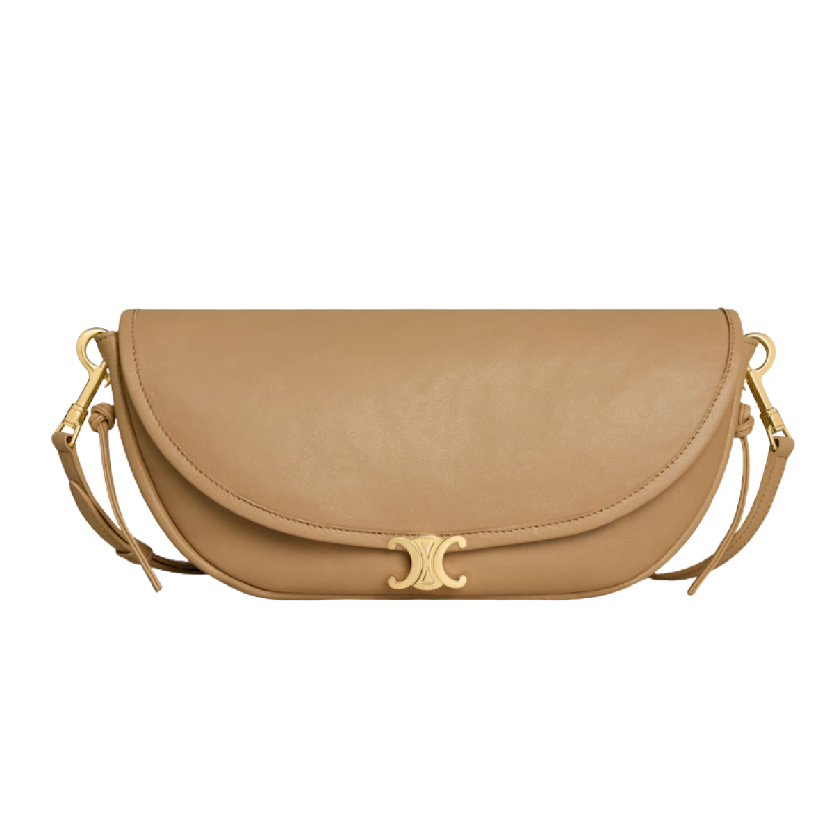 Celine Soft Triomphe Little Halfmoon in Shiny Lambskin