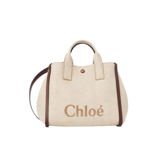 Chloé Carry Tote Bag in Raffia-effect Fibers