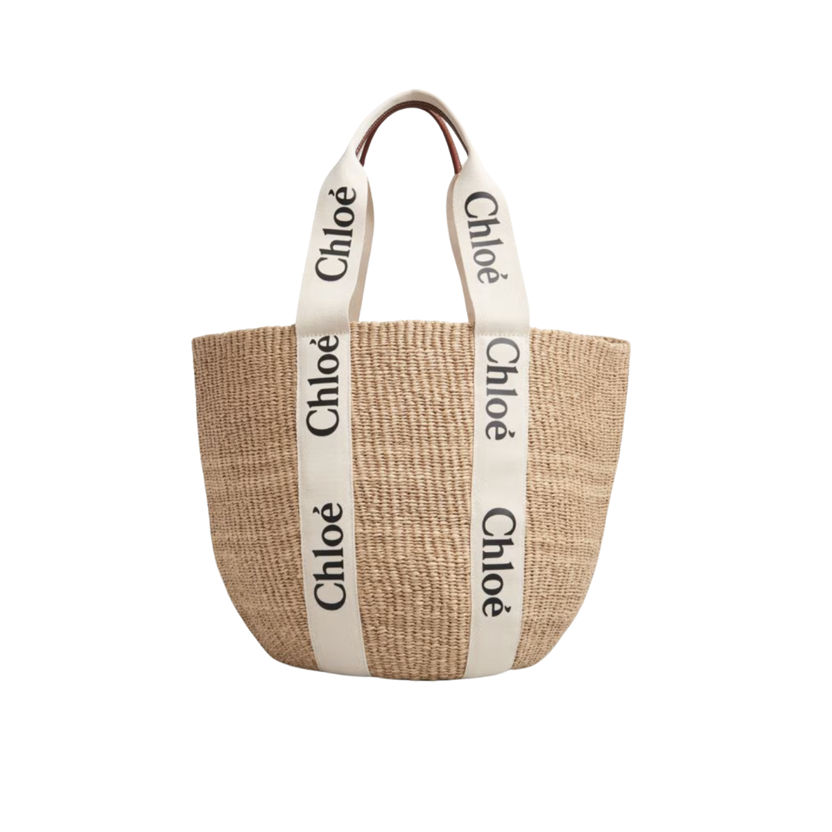 Chloé Large Woody Basket in Natural Fibers
