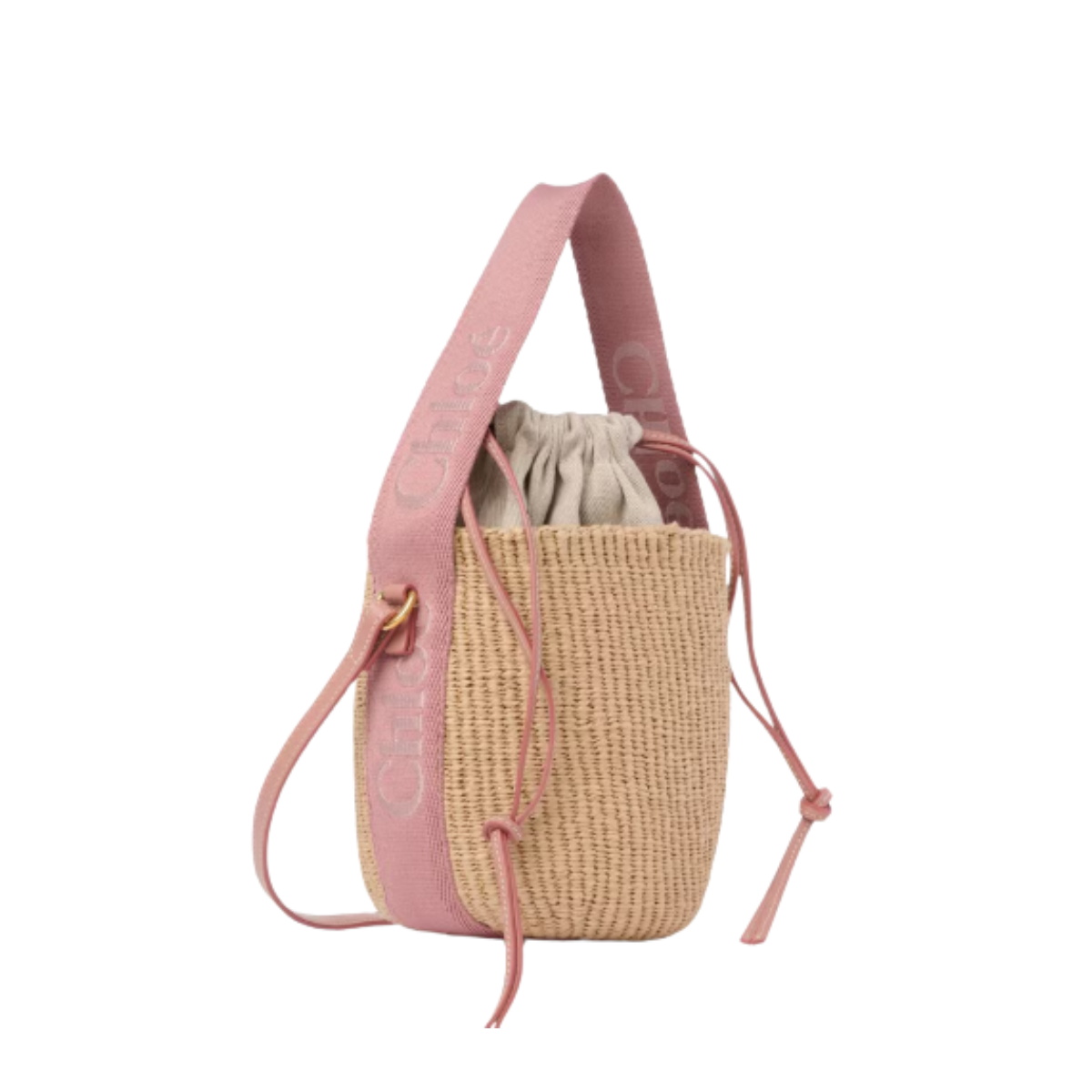 Chloé Small Woody Basket in Natural Fibers