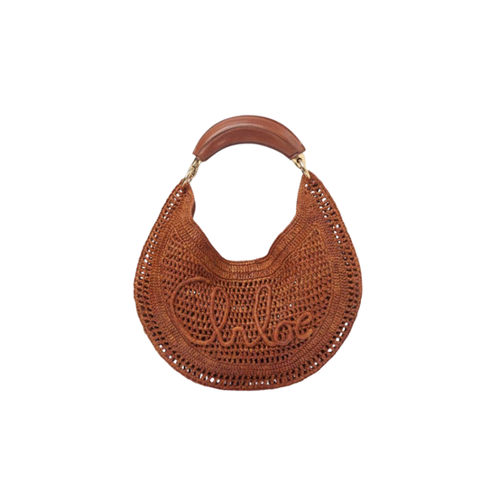 Chloe Summer Banana Hobo Bag in Raffia