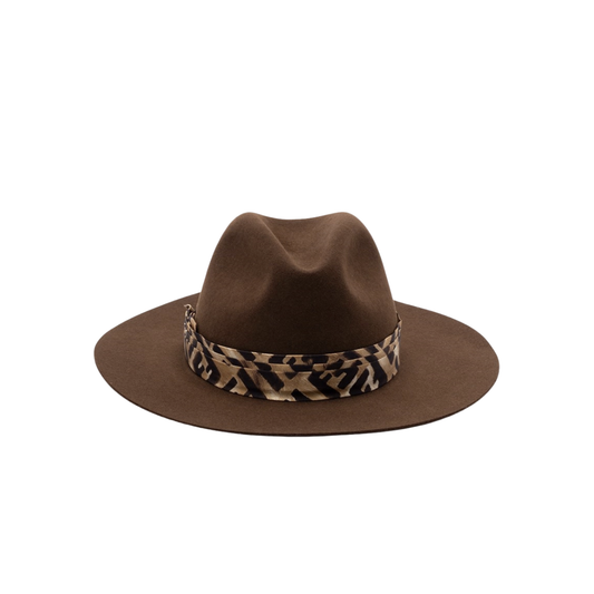 Fendi Hat Dark Brown Wool Felt Hat