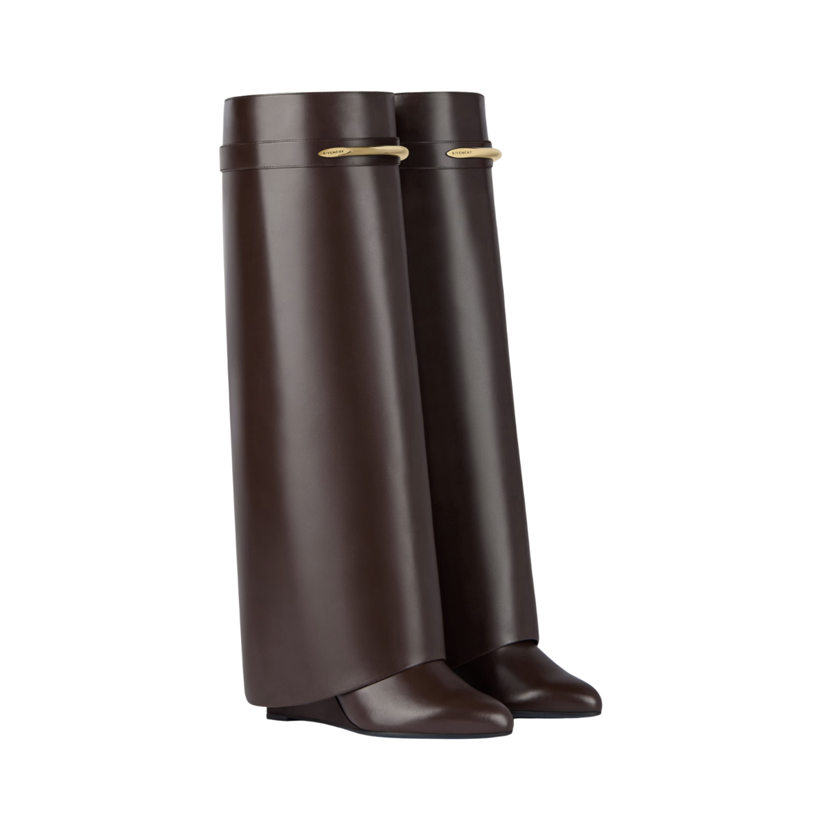 Givenchy Shark Pinch Boots in Leather Brown