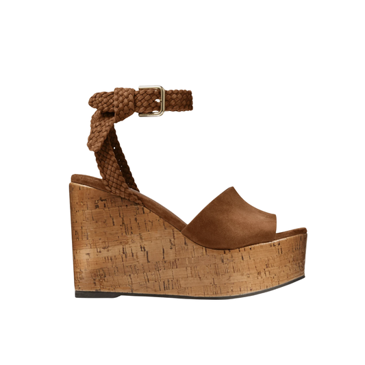 Jimmy Choo Jori 100 Suede Cork Wedges