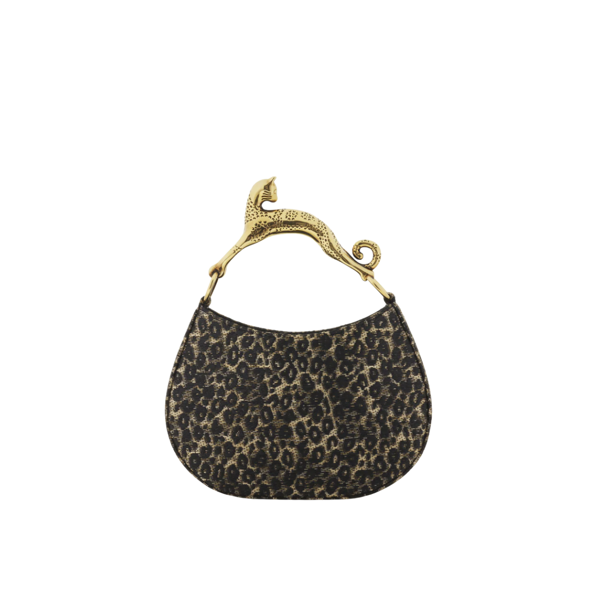 Lanvin Hobo Cat Bag in Raffia Leopard Print