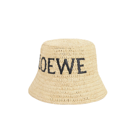 Loewe Bucket Hat in Raffia