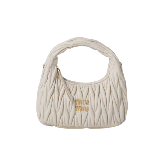 Miu Miu Wander Matelassé Nappa Leather Hobo Bag