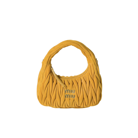 Miu Miu Wander Padded Suede Shoulder Bag
