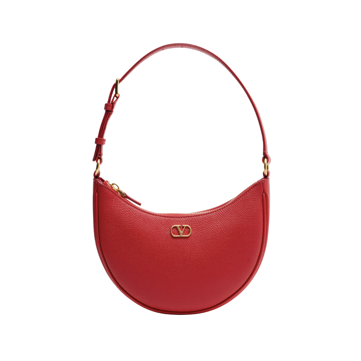 Valentino Garavani VLogo Signature Mini Hobo Bag In Grainy Calfskin