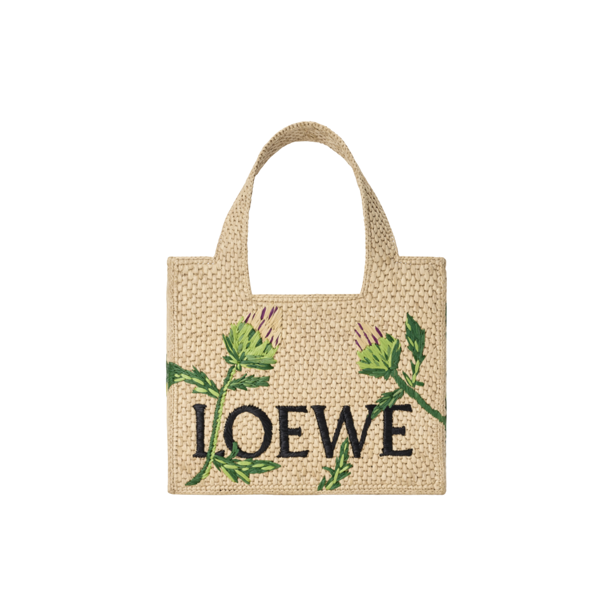 LOEWE Small Font Tote in Raffia