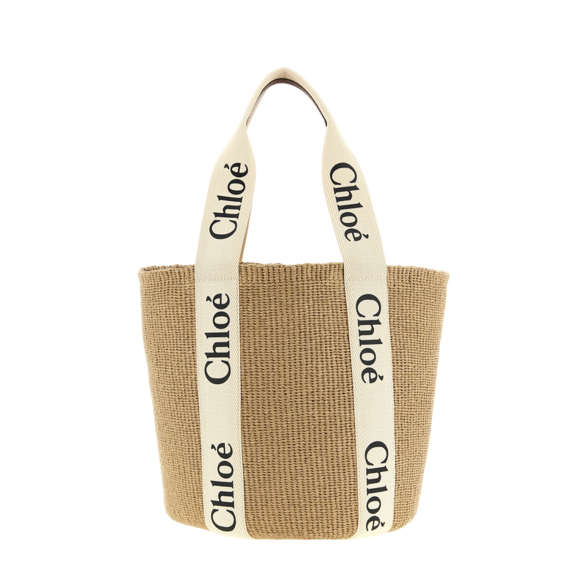 Chloé Large Woody Basket in Natural Fibers