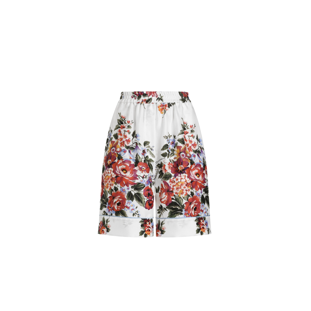 Dolce & Gabbana Flower Bouquet-print Twill Vanity Bermuda Shorts