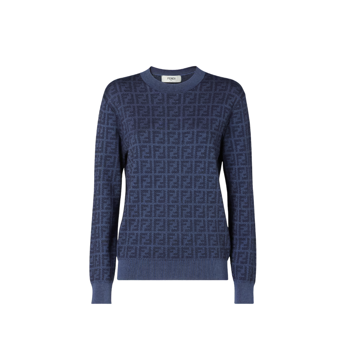 Sweater Blue Wool and Silk FF Sweater