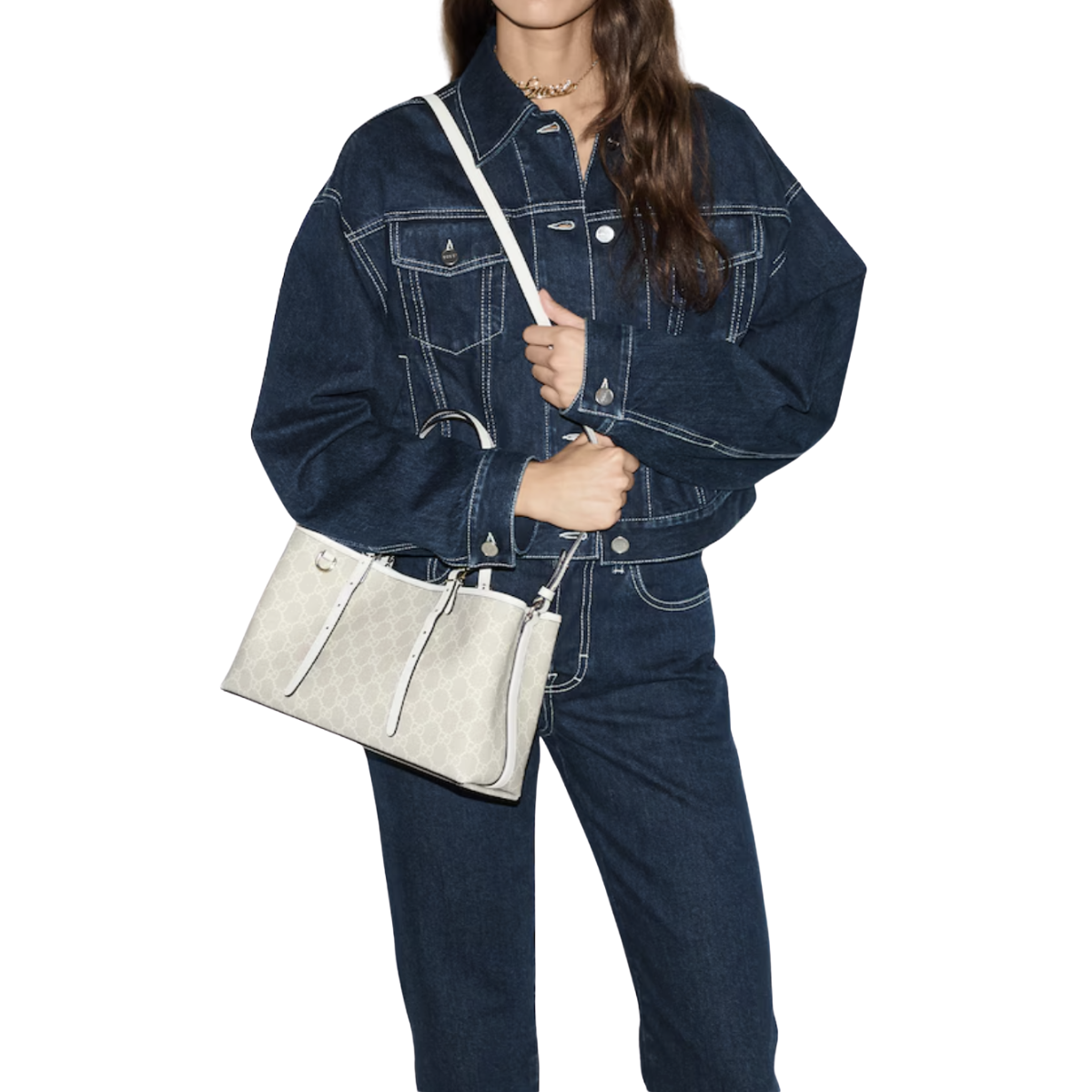 Gucci GG Emblem Medium Tote Bag