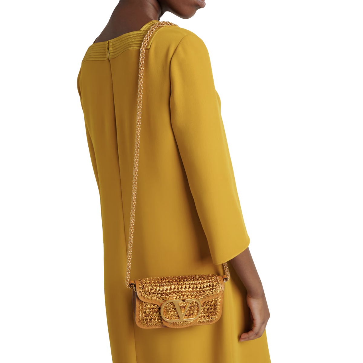 Valentino Garavani Locò Small Crochet Shoulder Bag