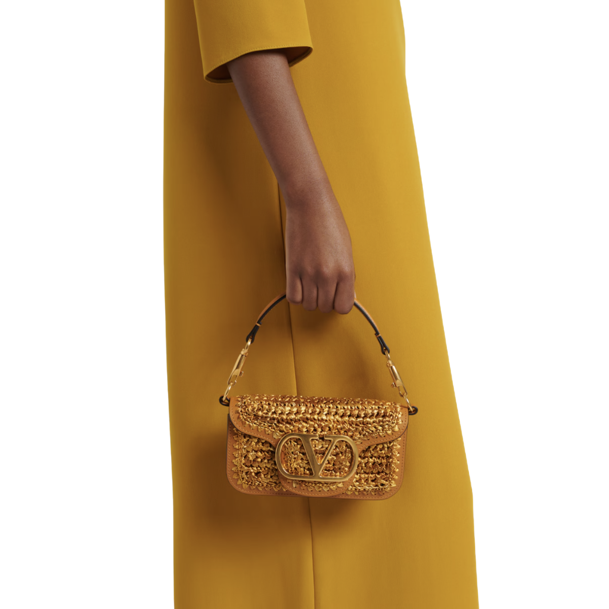 Valentino Garavani Locò Small Crochet Shoulder Bag