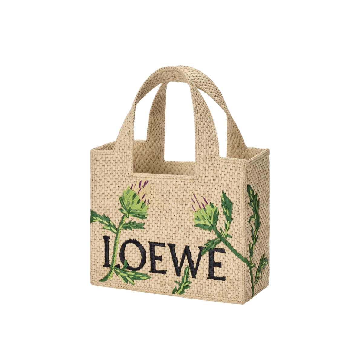 LOEWE Small Font Tote in Raffia