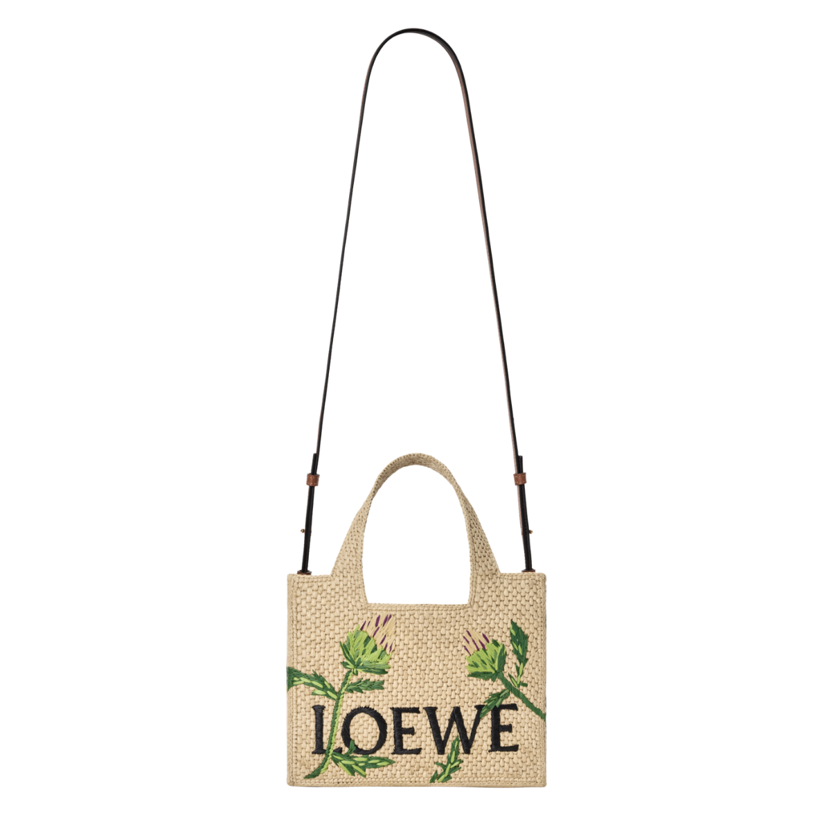 LOEWE Small Font Tote in Raffia